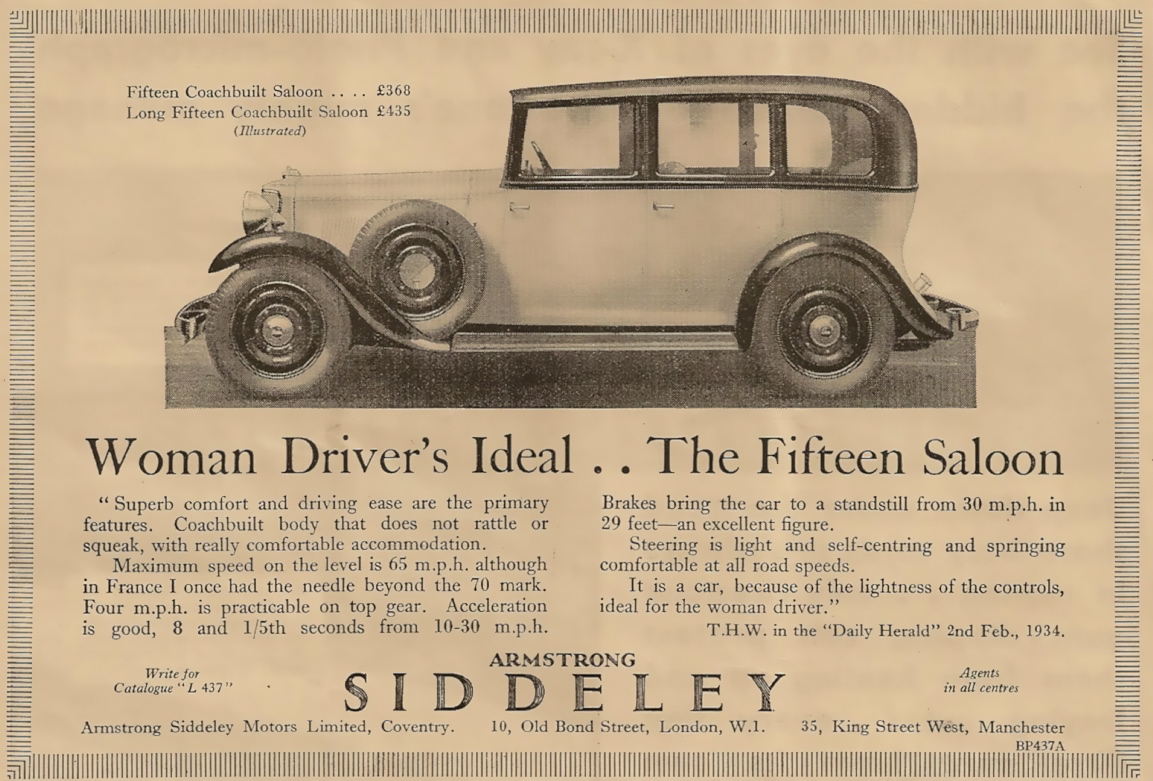 15 HP Armstrong Siddeley car 1934