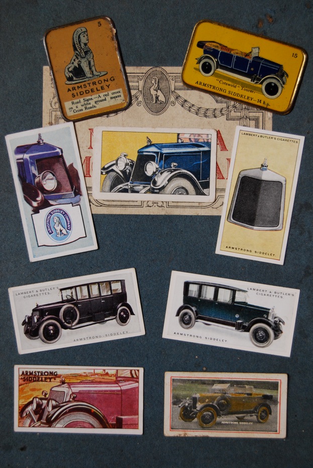 Armstrong Siddeley cards, souvenirs, advertising